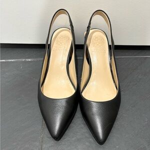 Vince Camuto Classic Black Slingback Heels size 8